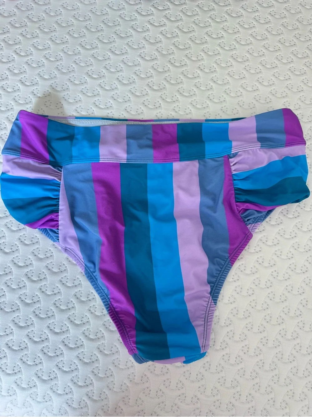 torrid Blue & Purple Striped Plus-Size Crisscross Bikini Set - Picture 3 of 6